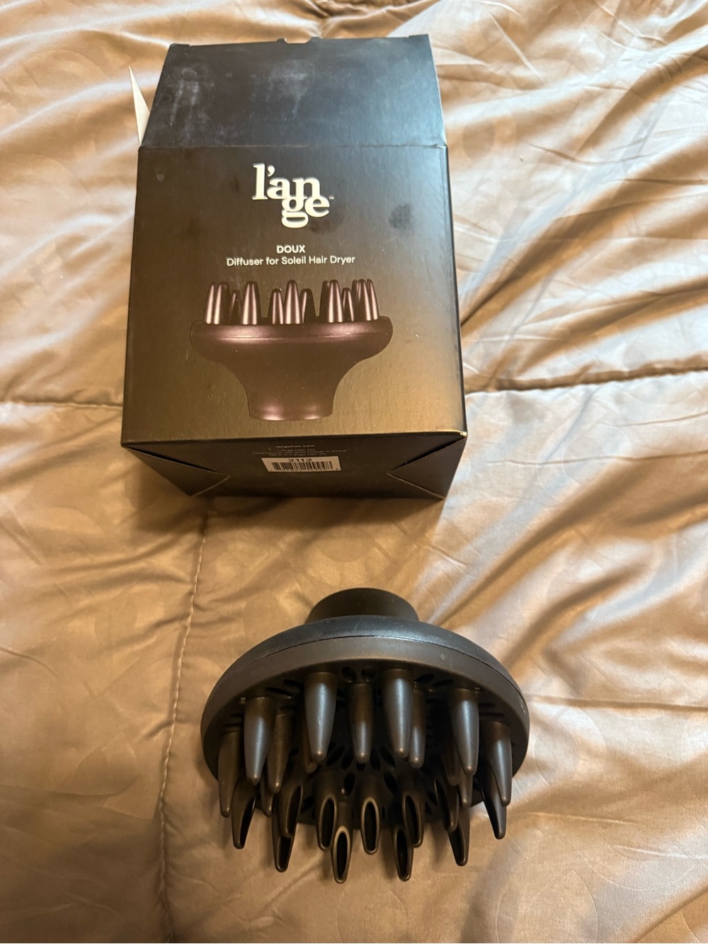 Lange Black Hair Dryer Diffuser Attachment